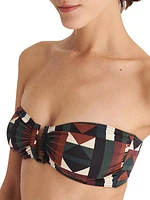 Zoom Geometric Bandeau Bikini Top