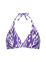 Storm Printed Full-Cup Triangle Bikini Top