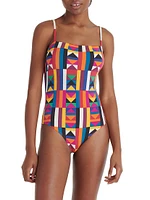 Geometric One-Piece Swimsuit