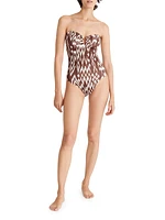 Warm Bustier One-Piece Swimsuit