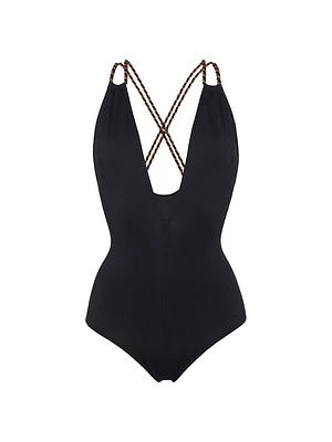 Pirouette Plunge One-Piece Swimsuit