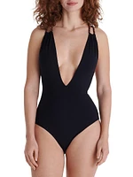 Pirouette Plunge One-Piece Swimsuit