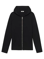 Zipped Cardigan With Hood