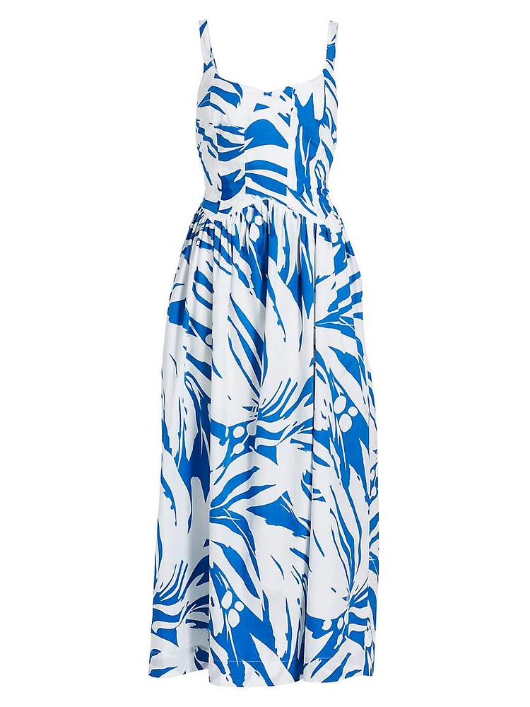 Sweet Disposition Wave Waist Midi-Dress