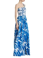 Sweet Disposition Mottled One-Shoulder Maxi Dress