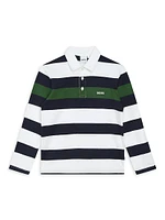 Little Boy's & Striped Long-Sleeve Rugby Polo Shirt