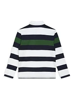 Little Boy's & Striped Long-Sleeve Rugby Polo Shirt