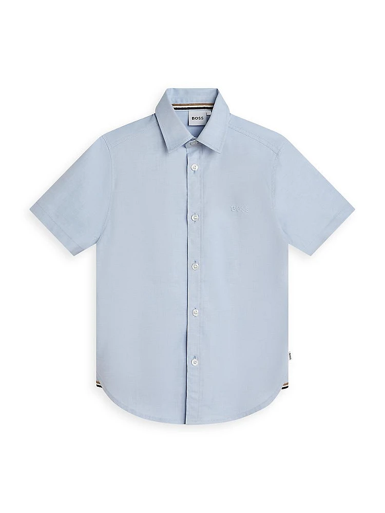 Little Boy's & Short-Sleeve Oxford Shirt