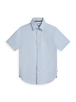 Little Boy's & Short-Sleeve Oxford Shirt