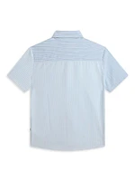 Little Boy's & Striped Short-Sleeve Shirt