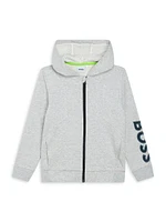 Little Boy's & Logo Zip-Up Hoodie