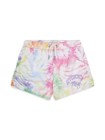 Little Girl's & Tie-Dye Shorts