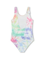 Little Girl's & Logo Tie-Dye One-Piece Swimsuit