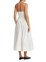 Carmine Corset Cotton Midi-Dress