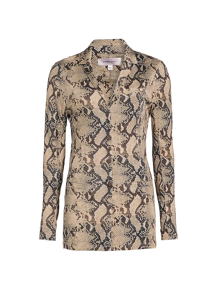 Zena Snake-Print Shirt