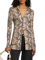 Zena Snake-Print Shirt