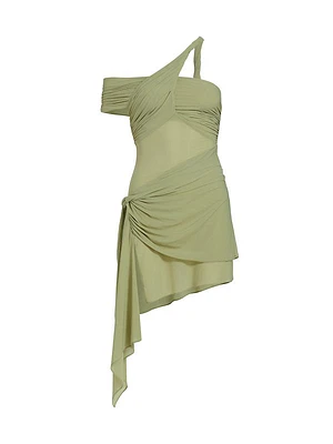 Izel Asymmetric Minidress