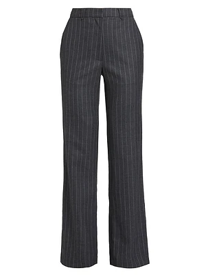 Drew Pinstriped Wool-Blend Trousers