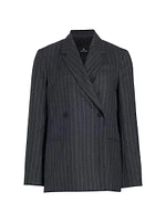 Kaia Wool-Blend Pinstripe Blazer