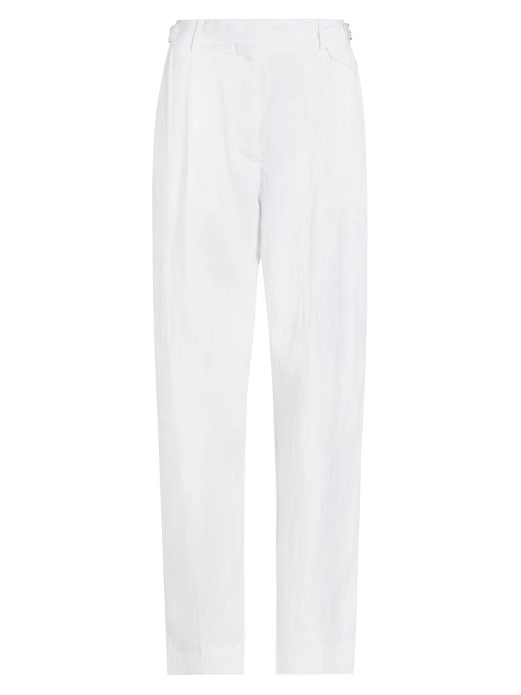 Pleated Wide-Leg Trousers