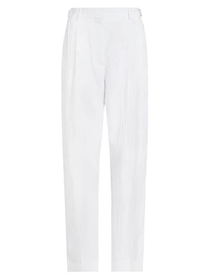 Pleated Wide-Leg Trousers