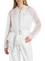 Cotton Organza Utility Jacket