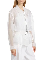 Cotton Organza Utility Jacket