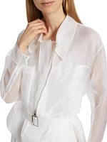 Cotton Organza Utility Jacket