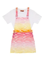 Little Girl's & Gradient Overall Dress