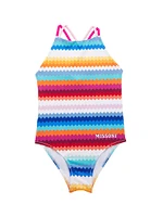 Little Girl's & Chevron Swimsuit