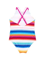 Little Girl's & Chevron Swimsuit