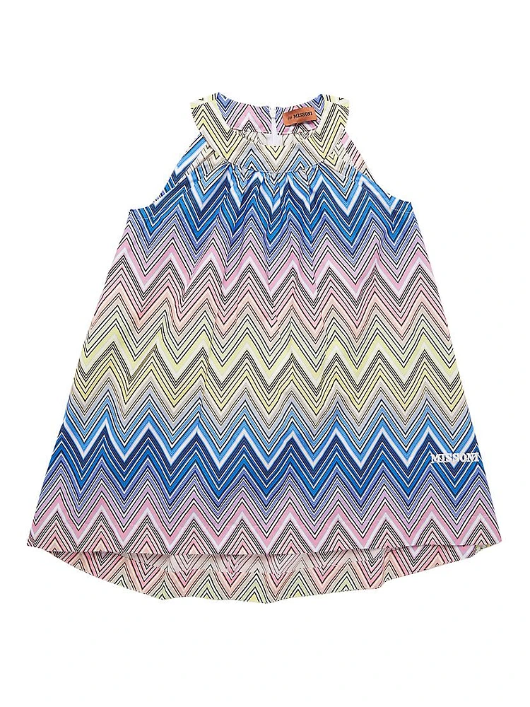 Little Girl's & Chevron Halter Dress