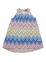 Little Girl's & Chevron Halter Dress