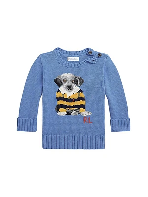 Baby Boy's Dog Crewneck Sweater