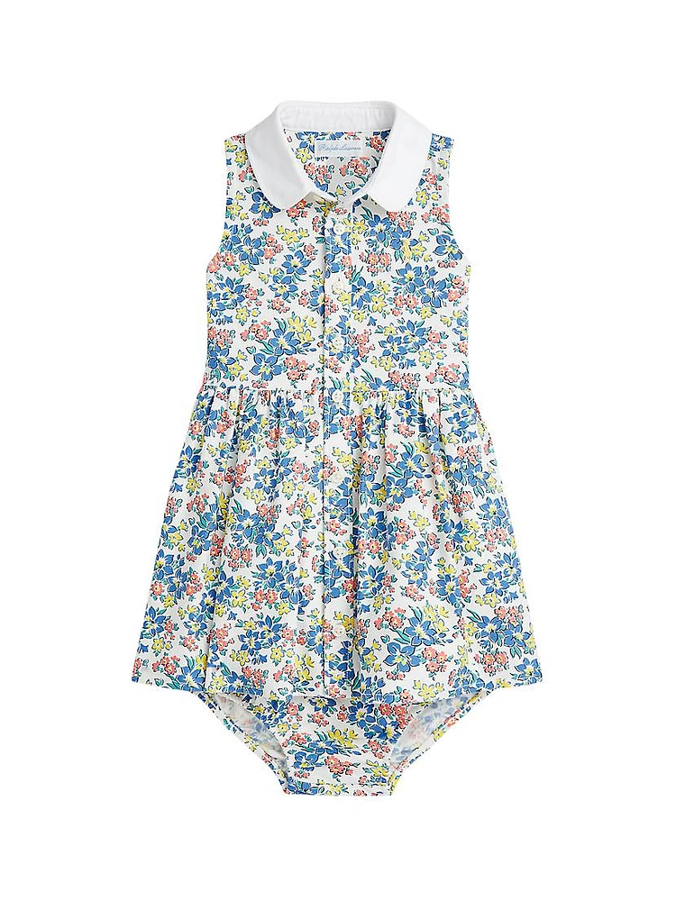 Baby Girl's Floral Cotton Shirtdress