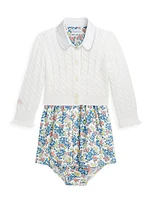 Baby Girl's Floral Cotton Shirtdress