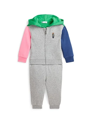 Baby Boy's Colorblock Fleece Sweatsuit