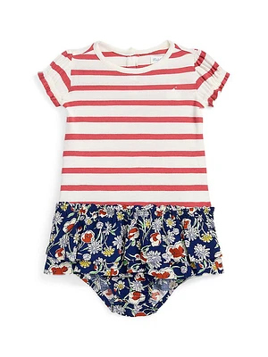 Baby Girl's Striped Floral Dress