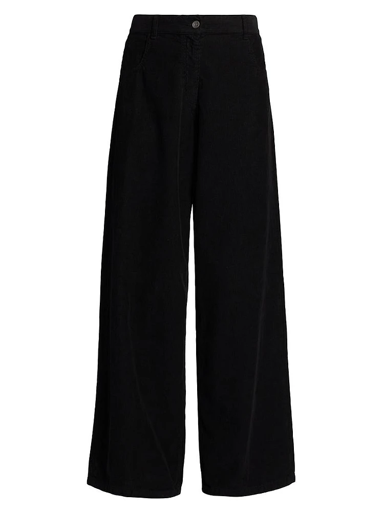 Chan Wide-Leg Corduroy Pants