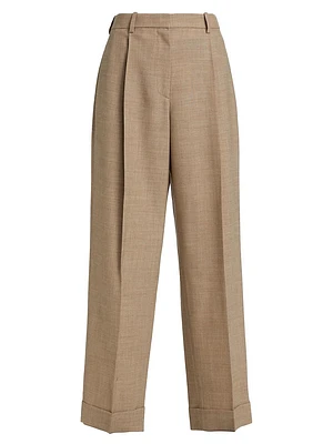 Tor Pleated Wool Wide-Leg Pants