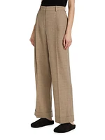 Tor Pleated Wool Wide-Leg Pants