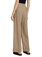 Tor Pleated Wool Wide-Leg Pants