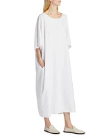 Isora Cotton-Silk Oversized Midi Dress