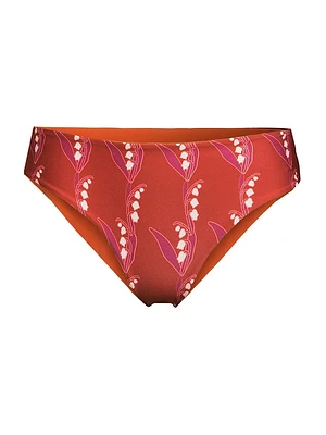 Sunset Waves Floral Bikini Bottoms