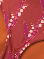 Sunset Waves Floral Bikini Bottoms