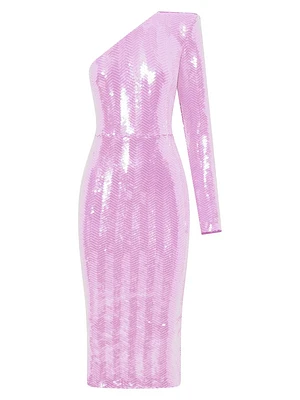 A Change Of Heart Sequined Midi-Dress