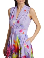 Margot Poplin Floral Midi-Dress