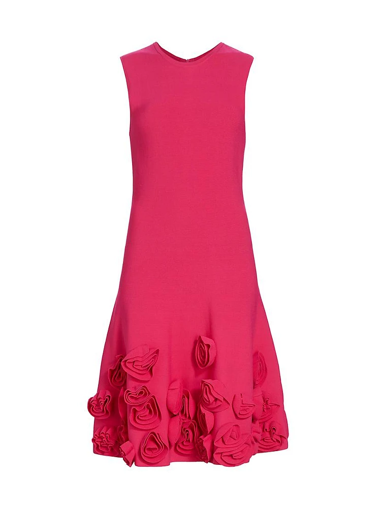 Penelope Knit Rosette Midi-Dress