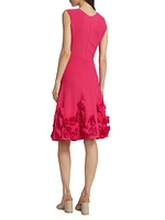 Penelope Knit Rosette Midi-Dress