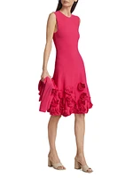 Penelope Knit Rosette Midi-Dress